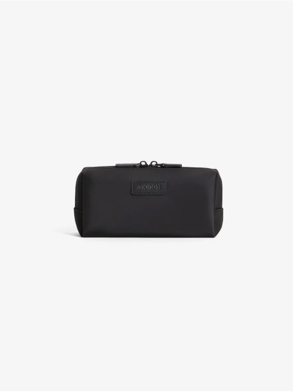 Monos Black Nylon Small 1.2L Toiletry Pouch Zippered with Pockets